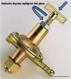 KEMPER plynový regulátor 0-3 bar na 10/30 kg PB láhev s hrotem