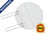 Grilovací rošt kruhový 50 cm, drátěná madla, SOL