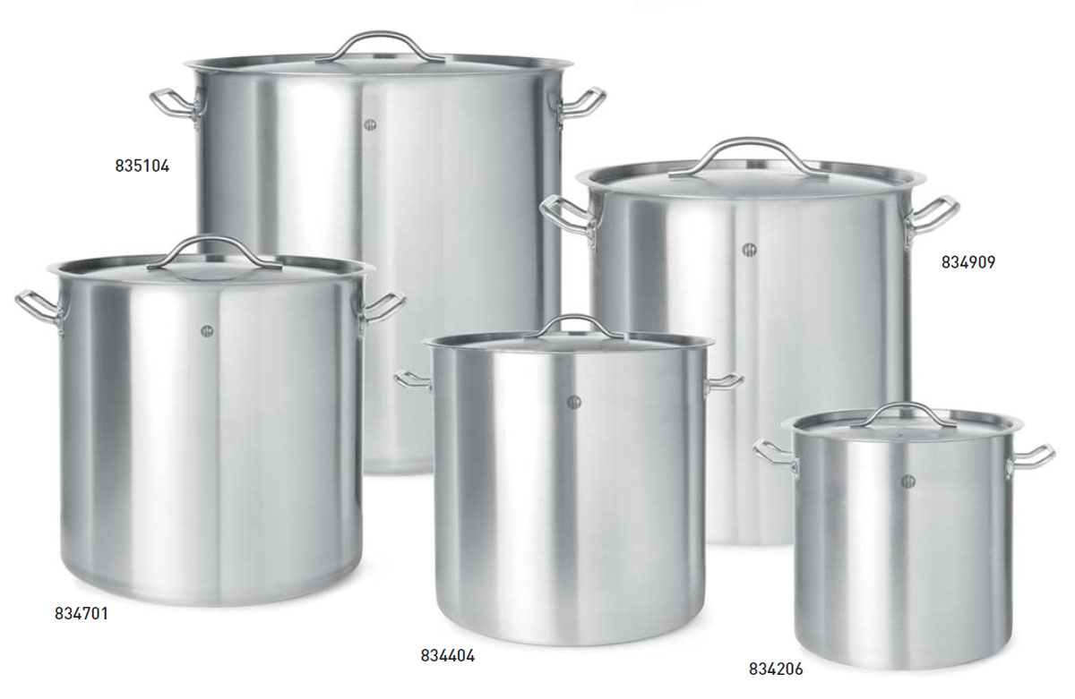 Hrnec vysoký s poklicí 22l, nerezový 18/0 Hendi 834206