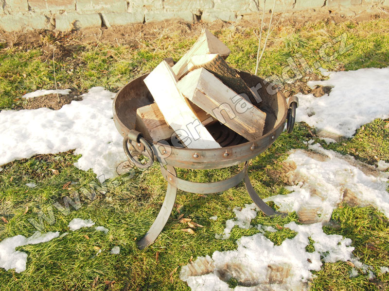 Zahradní ohniště Crown 70 cm, 2x podstavec, GFire