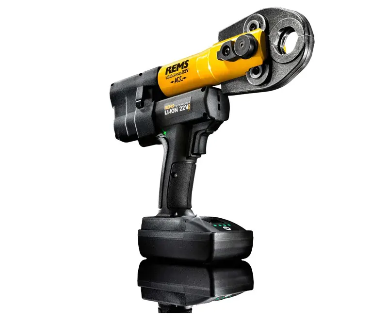 Lisovací kleště REMS Mini-Press 22V + 3 čelisti L-Boxx 578X09 Aku Li-Ion, nabíječka 578014