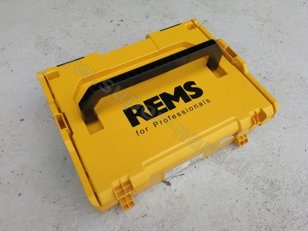 Lisovací kleště REMS Mini-Press 22V + 3 čelisti L-Boxx 578X09 Aku Li-Ion, nabíječka 578014