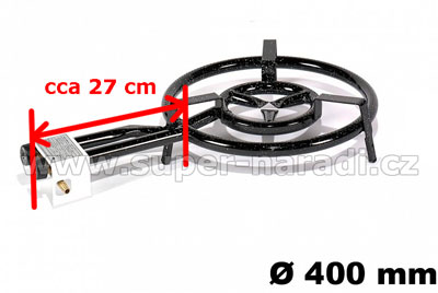 Gril Set Paella PB hořák 40 cm, 55 cm litinový grilovací plát P1540, 5503