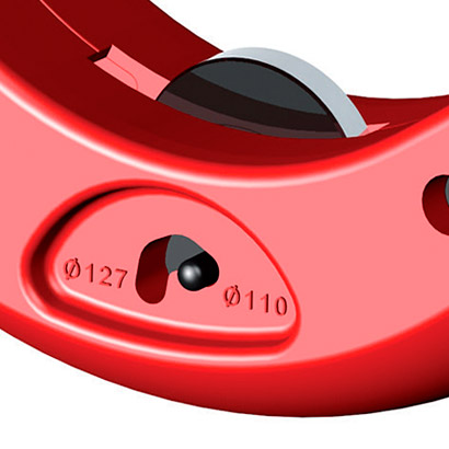 Řezák plastových trubek 2 - 5”, 50-127mm, 45x11mm, PPR, PVC, HDPE, Zenten 7477-5