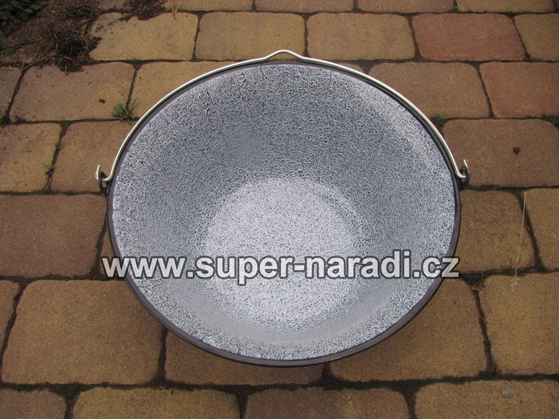 SET 3v1 smaltovaný kotlík 16l + poklička Bara 44cm + trojnožka, MGB