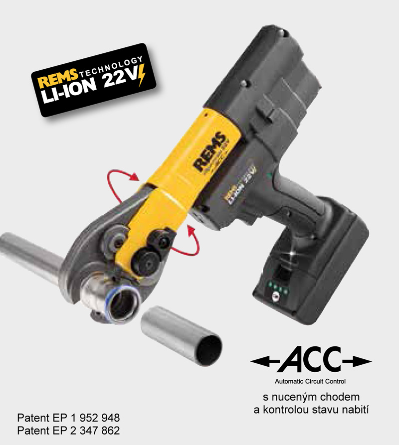 REMS Lisovací kleště Mini-Press 22V ACC Basic-Pack/P, L-Boxx 578005 stroj bez Aku a nabíječky