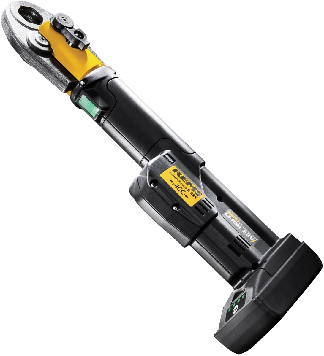 REMS Mini-Press S 22 V ACC lisovací kleště Basic Pack/P + L-Boxx 578007 R22 bez čelistí, akumulátoru, nabíječky
