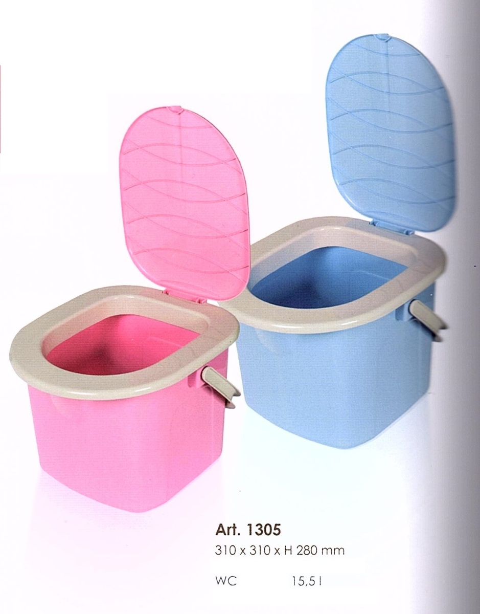 WC kbelík 15,5 l modrý, plastový s poklopem BRANQ P1305-M