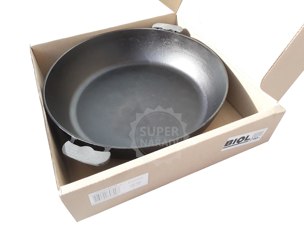 Litinová pánev 30 cm s madly Biol, hluboká BL1730