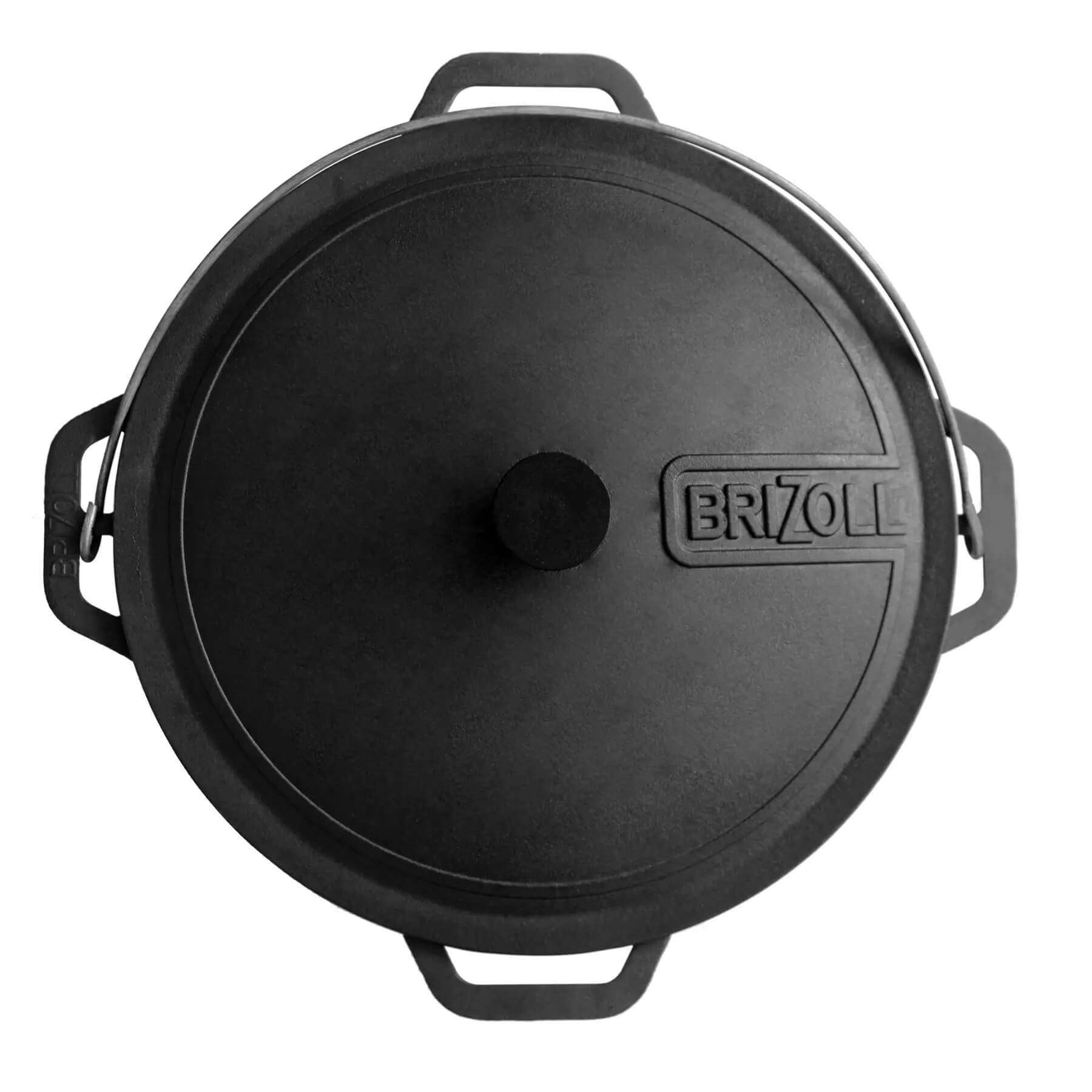 Litinový kotlík 40 cm, 15 l kazan + litinová poklice Brizoll KA15-1