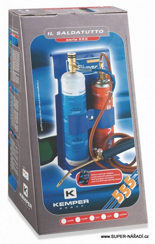 Mini-autogen Supergas 100 + O2, svářecí sada Kemper 555D, 2130062