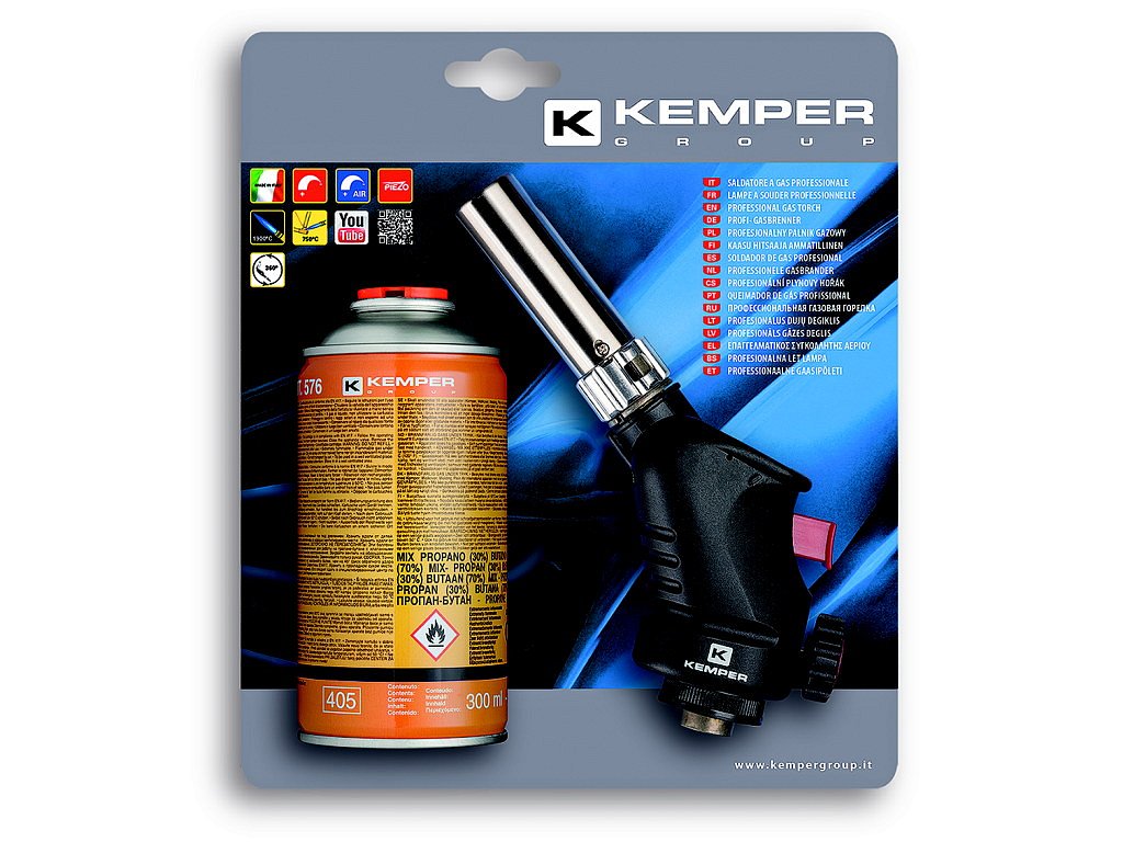 Kemper Pájecí hlavice, hořák 1060KIT 7/16" Superkit + láhev 175g TSM 217402