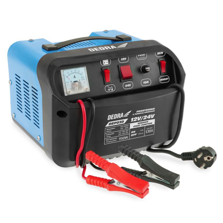 Dedra Nabíječka auto baterií 12V/24V, 20-350Ah + Start, Boost DEP030