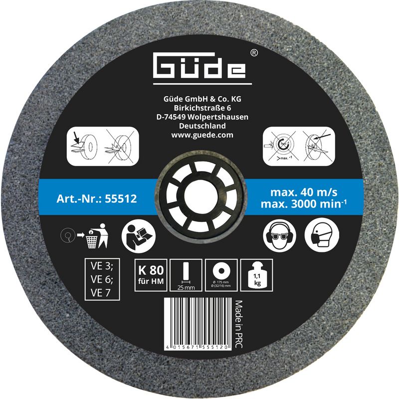 GÜDE Brusný kotouč 175x25x32mm / K80, 55512