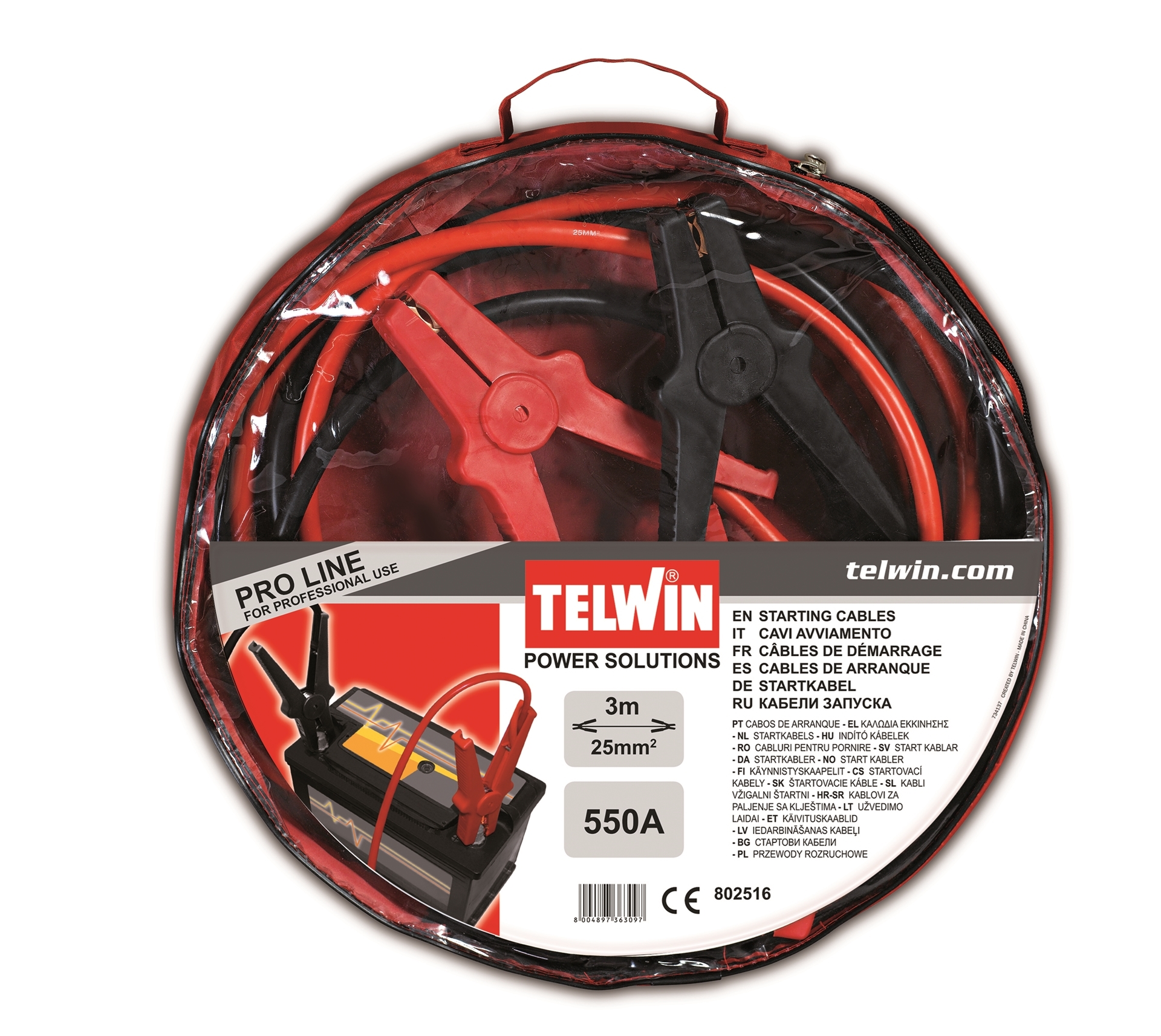 Telwin Startovací kabely 550 A 25 mm², 802516