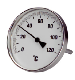 Průmyslový teploměr 0-120°C, TR60, L100, rovný, vč. jímky G1/2", AM