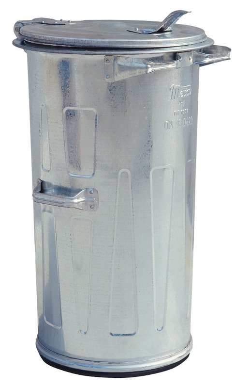 Popelnice kovová 110 l, plechová 0,8 mm, pozinkovaná, 1008, Meva