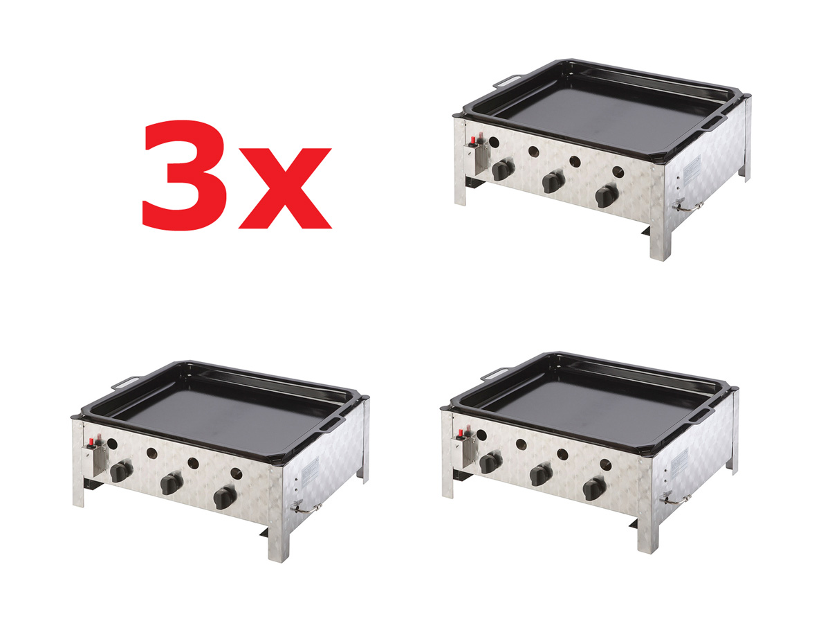 3-PACK Profi plynová pánev PELVIS 10 kW 3-hořák MEVA GP15001