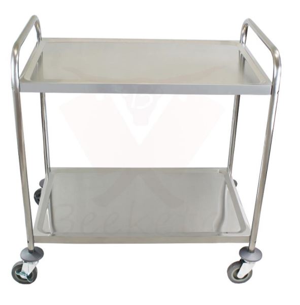 Servírovací vozík nerez Beeketal BSW-2 gastro pojízdný 2 police rozměry 855 x 505 x 935 mm