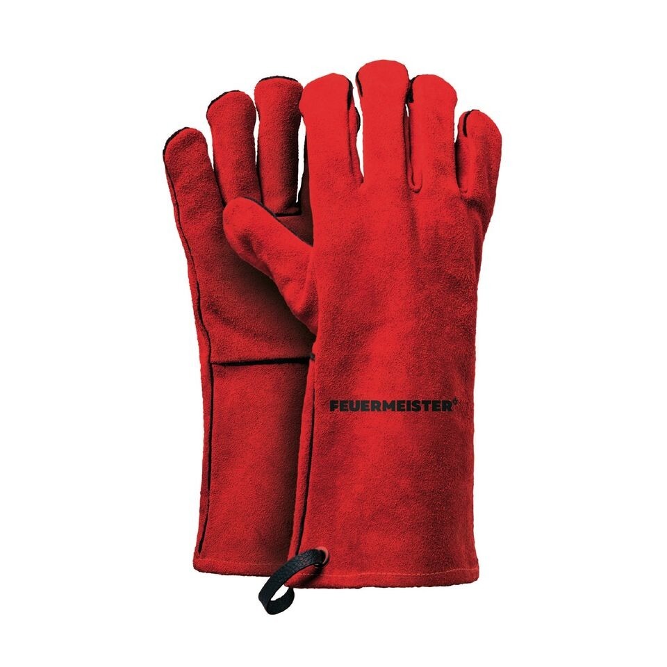 Kožené grilovací rukavice vel. 10 BBQ Premium pár Feuermeister 50173615B červené