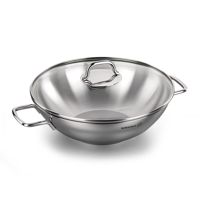 Perla Nerezová pánev WOK 28 cm + poklice A1519