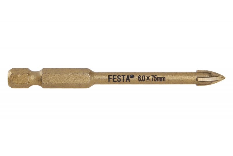 Vrták 6 mm na sklo, keramiku, dlažbu Festa 24782