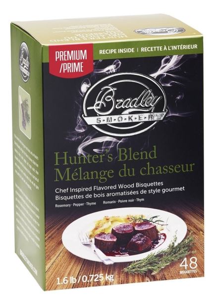 Hunters Blend Premium udící briketky 48 kusů, Bradley Smoker BTHB48