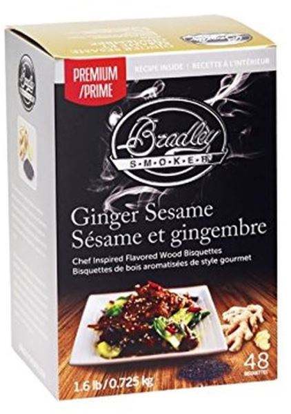Ginger Sesame Premium udící briketky 48 kusů, Bradley Smoker BTGS48