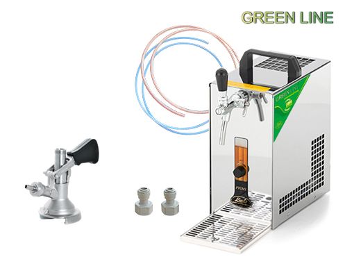 Lindr Výčepní zařízení PYGMY 20/K NEW s kompresorem, Plochý SET01602 Green Line