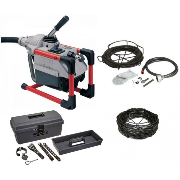 RIDGID Spirálová čistička pro potrubí 32-150 mm K-60 SP 94497, SE set A-25 spirály 22+16