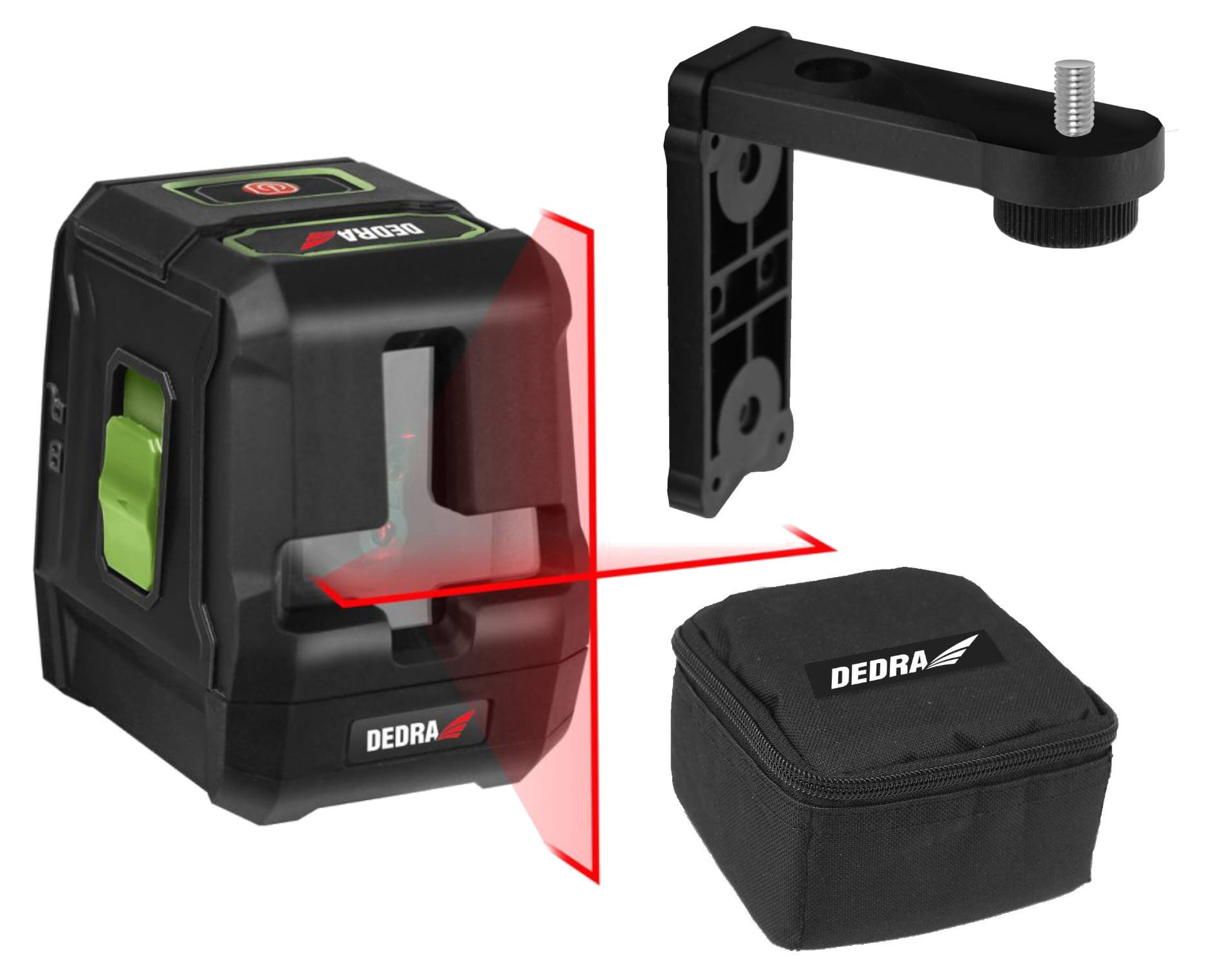 Dedra MC0901 Křížový laser červený, 635 Nm