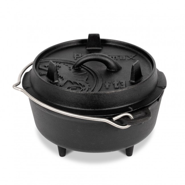 Litinový kotlík 1,6 l s poklicí Dutch Oven ft3 s nožkami Petromax 707050 Holandská trouba