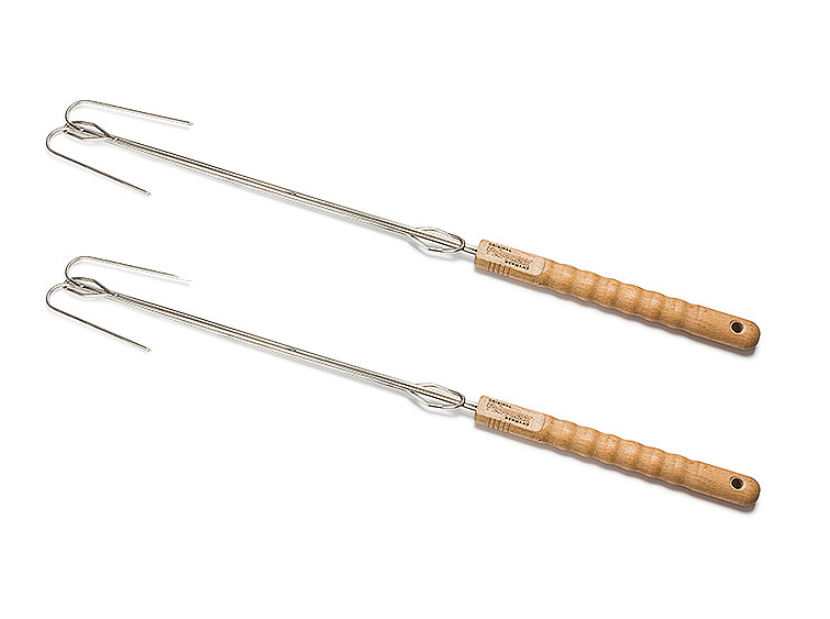 Opékací vidlice 91 cm, 2 ks, zahnuté, vysunovací, nerez, opékátko Petromax 770054