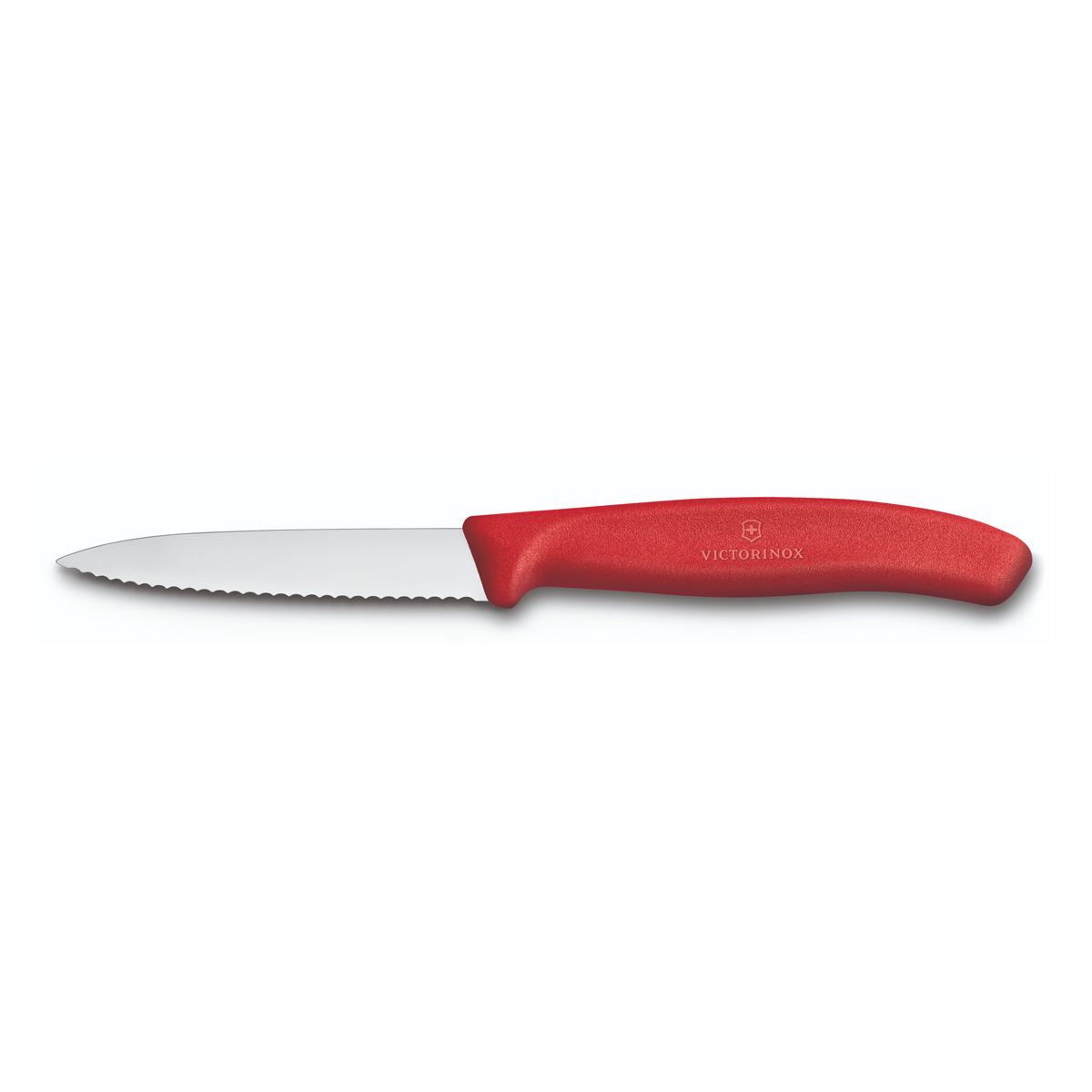 Victorinox Nůž na zeleninu, 8 cm čepel 6.7631 červený, vroubkovaný
