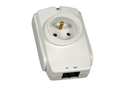 Zásuvková přepěťová ochrana do 3500W, 230V, RJ 45, RJ11 TMW