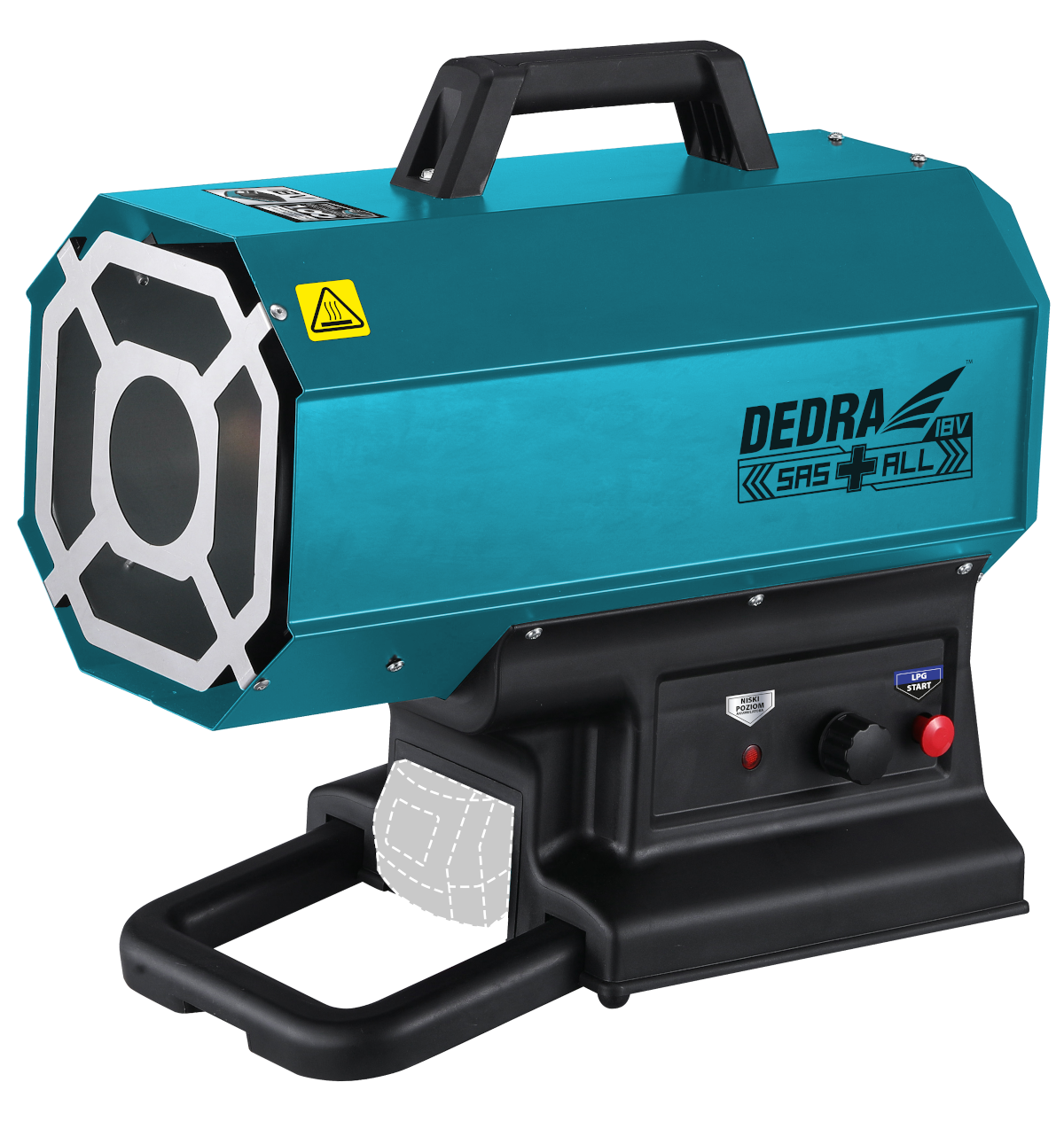 Plynové topidlo, dělo 9-20 kW Aku / 230V SAS+ALL Dedra DED7185H