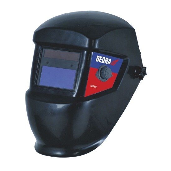 Dedra Svářečská helma samo-zatmívací DES001E černá, průhled 92.5x42.5mm