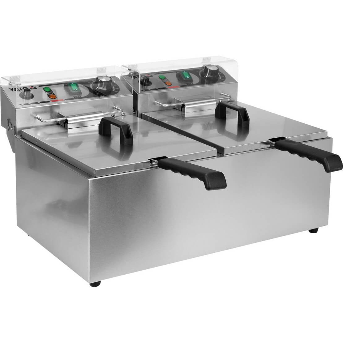 Yato Fritéza 8+8 l, 2x3,3 kW, 230V dvoukomorová, nerezová YG-04623