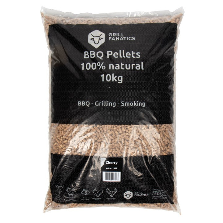 Třešeň dřevěné pelety 10 kg Grill Fanatics 1358 do grilu, udírny
