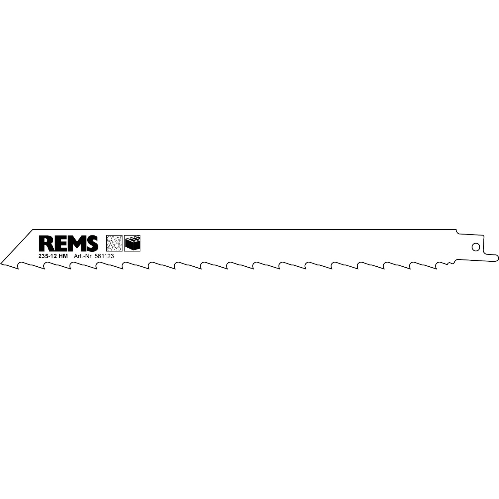 Rems pilový list 235-12 - 5 ks, na porobeton, cihlu pro Rems Puma, Cat, Tiger 561123