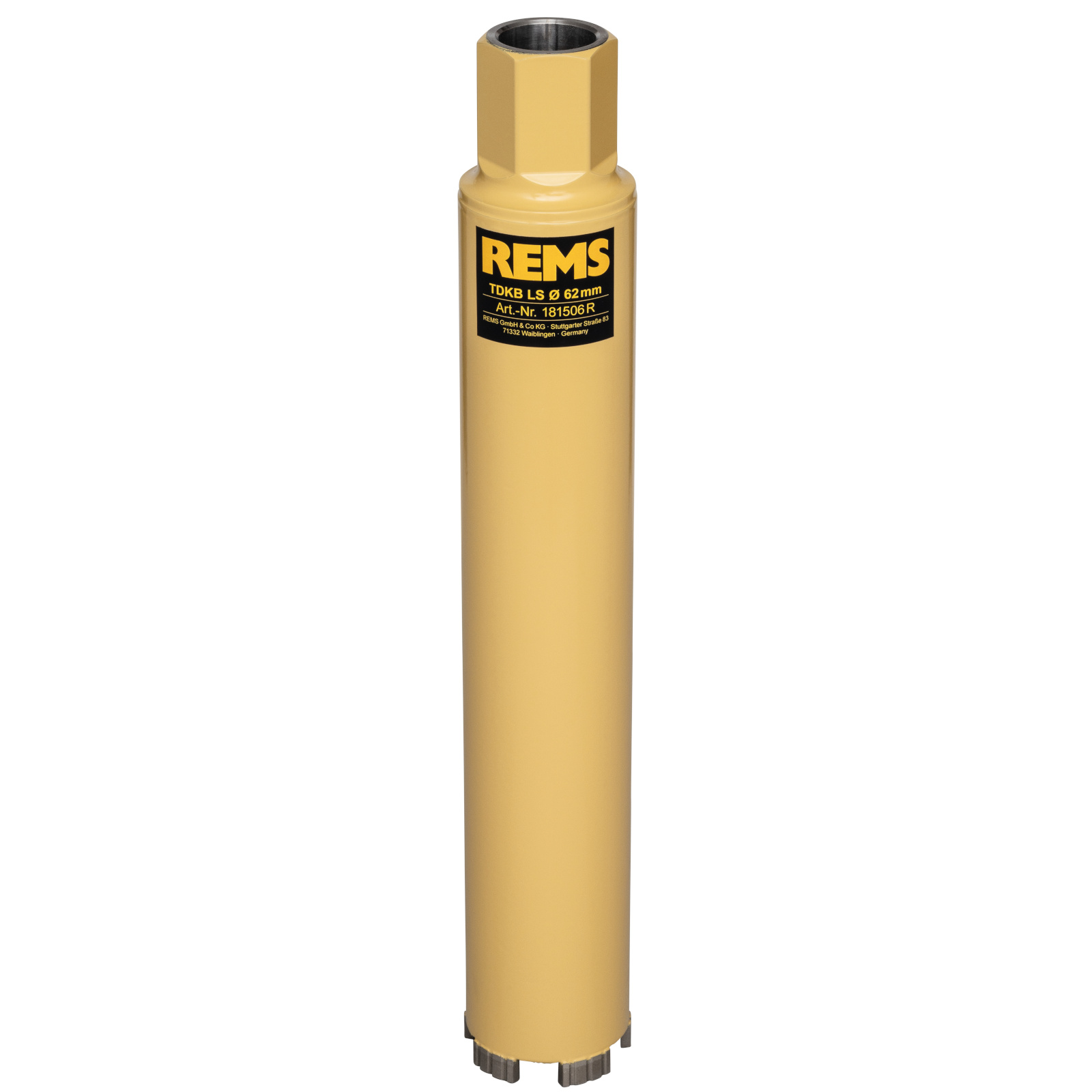 Rems TDKB LS 62× 320 × UNC 1 1/4 jádrová vrtací korunka 181506