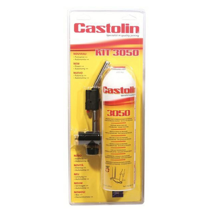 Castolin KIT 3050 hořák + kartuše 7/16" na tvrdé pájení 45090 XP, 360° piezo 600913