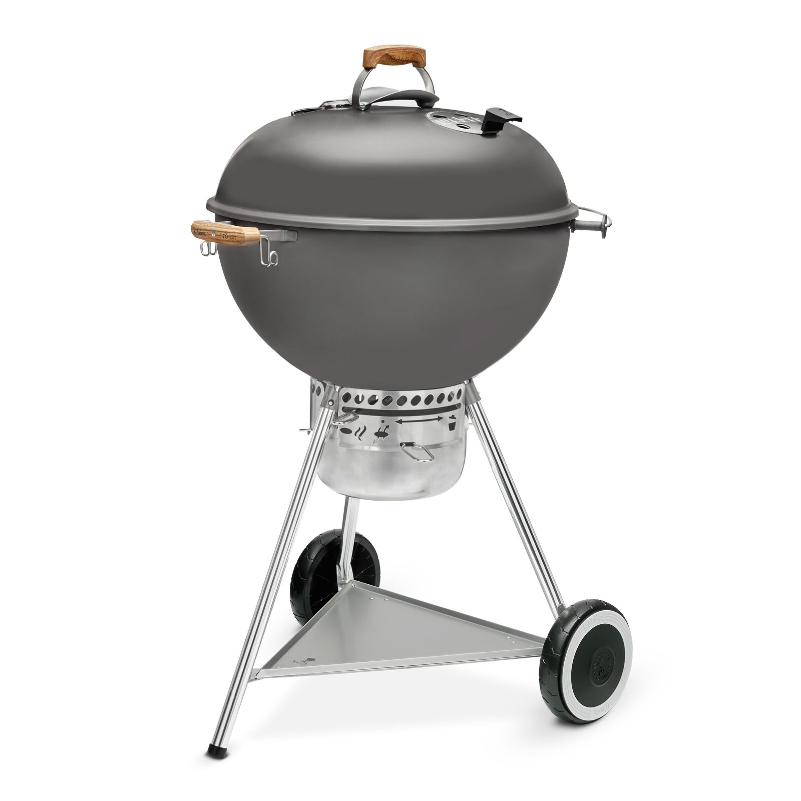 Weber kotlový gril 70th Anniversary Kettle, 57cm Metal Grey, 19521004 na dřevěné uhlí