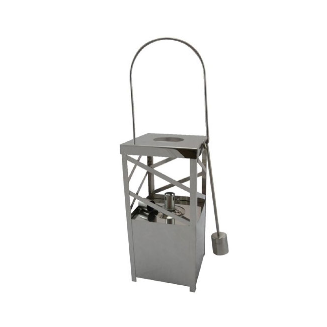 Edco Lucerna stříbrná hranatá 42 cm, petrolejová 45925