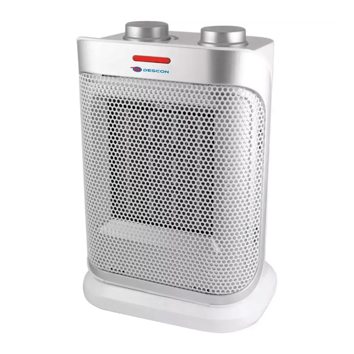Descon PTC Keramický topný ventilátor DA-T184CS 1500W s oscilací Dedra stříbrný, bílý