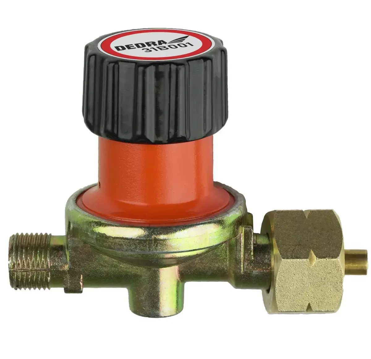 Dedra Regulátor tlaku plynu 0,5–4 bar, 8 kg/h 31B001 DE, výstup 3/8" PB, průmyslový na hořáky