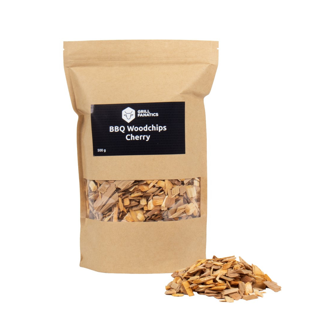 Třešeň udící dřevěná štěpka 500 g BBQ Grill Fanatics 1340