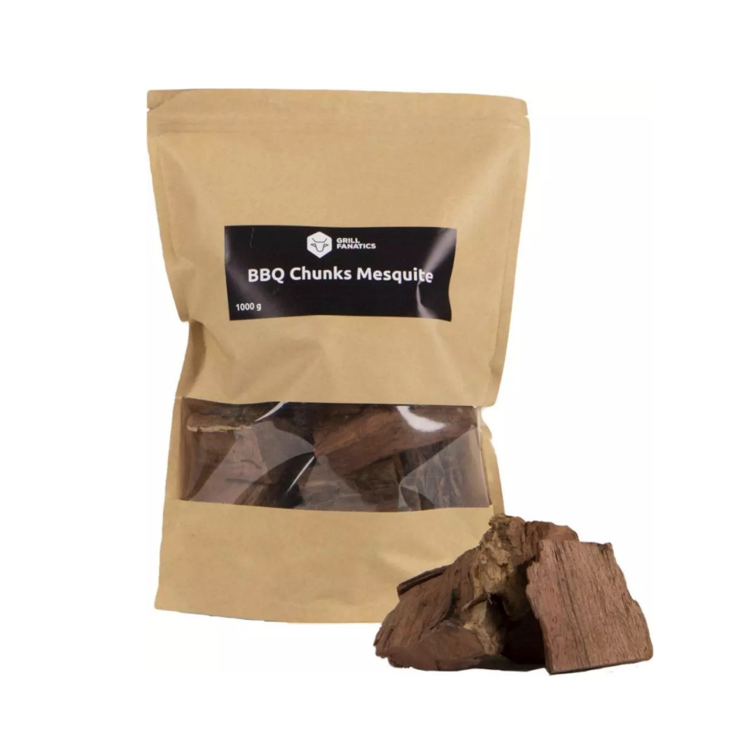 Mesquite udící dřevěné kousky 1 kg BBQ, Grill Fanatics 1414