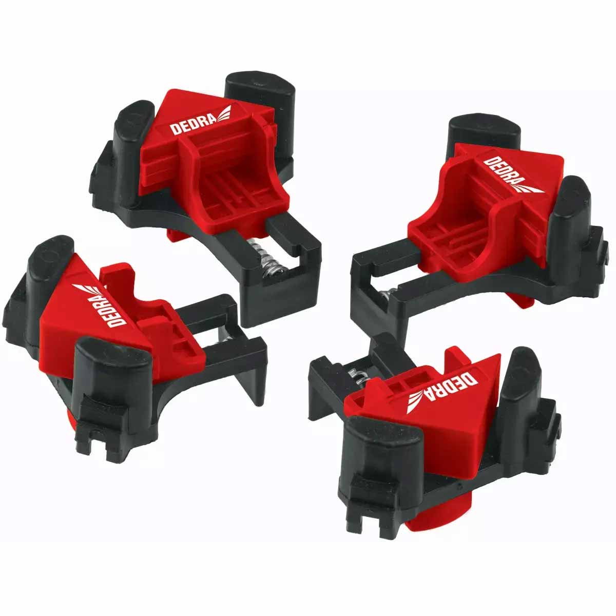 Dedra Úhlové rohové svorky, tesařské sada 4 ks, 5–22 mm, nylon 12A003