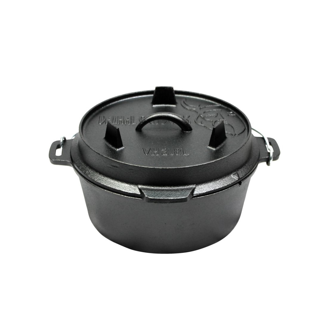 Litinový kotlík 31 cm, 3,8 l dutch oven Valhal Outdoor VH3.8L